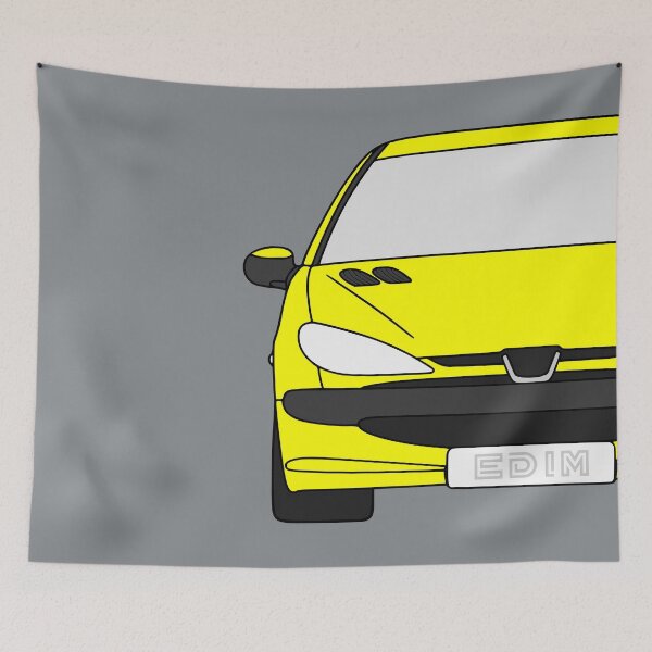 Item preview, Peugeot 206 front yellow color designed and sold by EdimDesign.