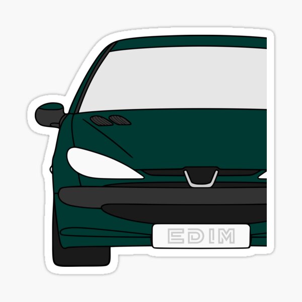 Peugeot 206 front bottle green color Sticker for Sale by EdimDesign