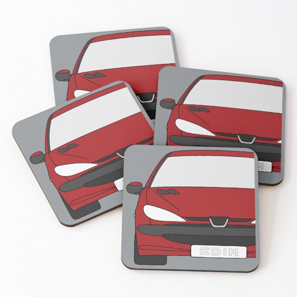 Item preview, Peugeot 206 front wine red color designed and sold by EdimDesign.