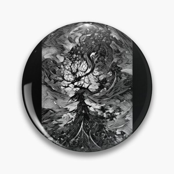 Item preview, Yggdrasil Design 4 - Destruction of the World Tree (Black & White) - spcreationsco22 designed and sold by SpCreationsCo22.