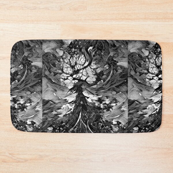 Item preview, Yggdrasil Design 4 - Destruction of the World Tree (Black & White) - spcreationsco22 designed and sold by SpCreationsCo22.