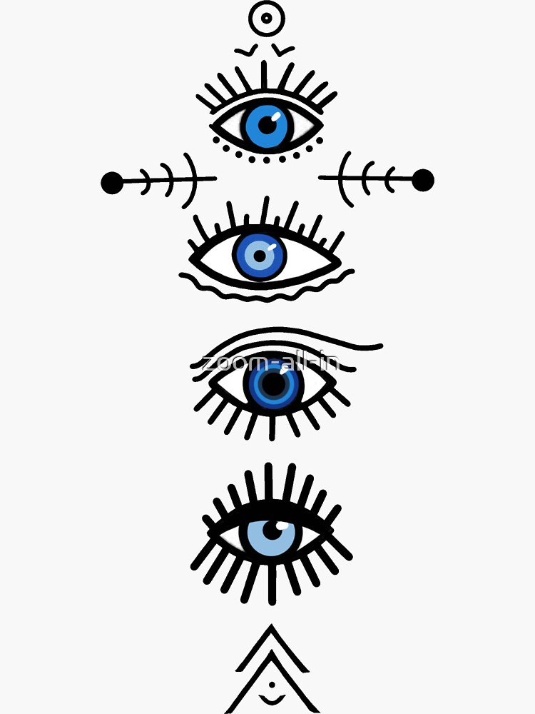 "Protection symbol Evil Eye" Sticker for Sale by zoomallin Redbubble