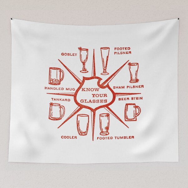 Item preview, KNOW YOUR GLASSES - BEER MAT designed and sold by ThrowbackAds.