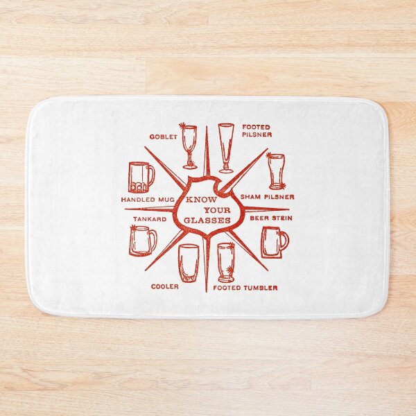 Item preview, KNOW YOUR GLASSES - BEER MAT designed and sold by ThrowbackAds.