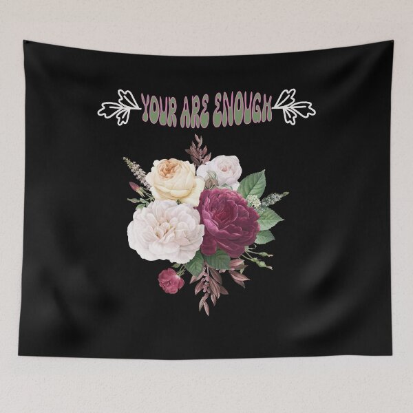 Item preview, Mental Health Positive Vibes Quotes For Girls - You are enough Floral designed and sold by MediTees.
