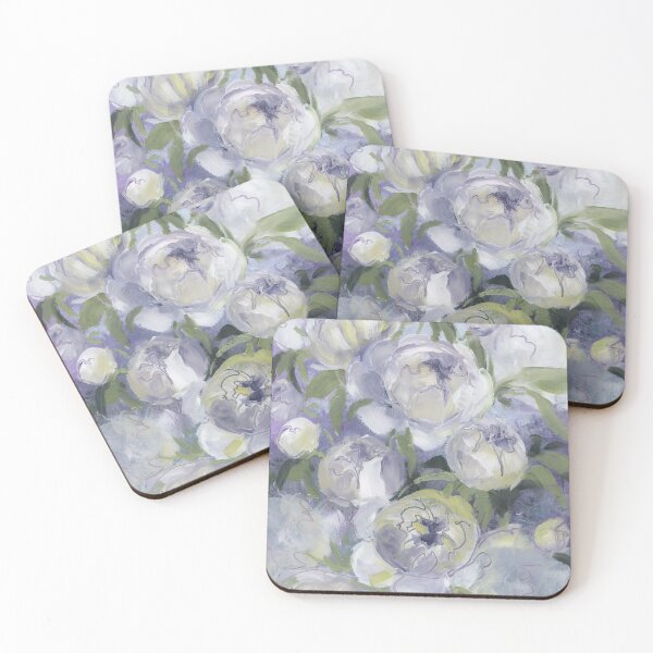 Item preview, Sady painterly florals in violet designed and sold by blursbyai.