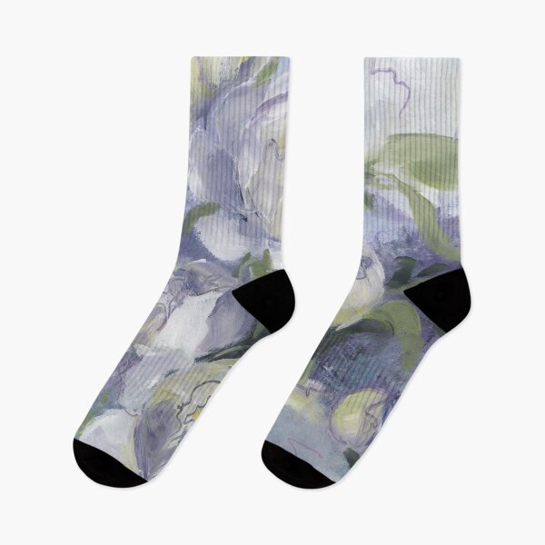 Item preview, Sady painterly florals in violet designed and sold by blursbyai.
