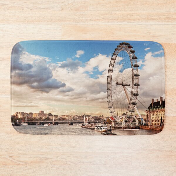 Item preview, London eye, River Thames, Hungerford Bridge and Golden Jubilee Bridges designed and sold by HofTao.