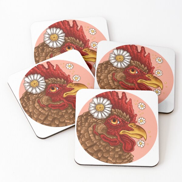 Item preview, Chicken with flowers :)  designed and sold by Wood-Wolf67.