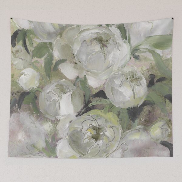 Item preview,  Sady painterly florals in green designed and sold by blursbyai.