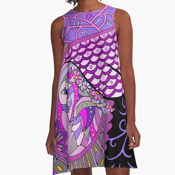 Wingish lilac single A-Line Dress