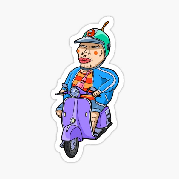 Scooter Cartoon Stickers for Sale | Redbubble