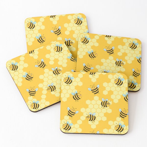 Item preview, Honey Bees and Honeycomb Pattern designed and sold by HotHibiscus.