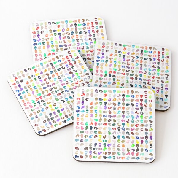 Item preview, Abstract Multi Color Skull Pattern  designed and sold by Pixel4Art.