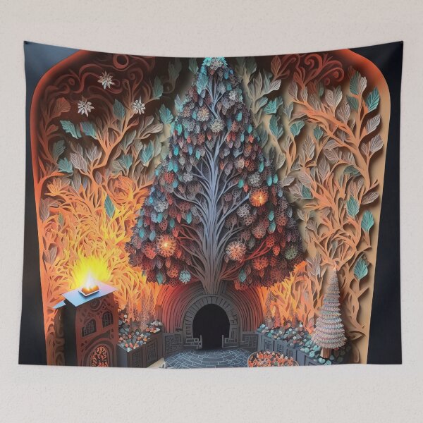 Item preview, Christmas Scene Paper Tree DESIGN 4 designed and sold by Juliascutecornr.