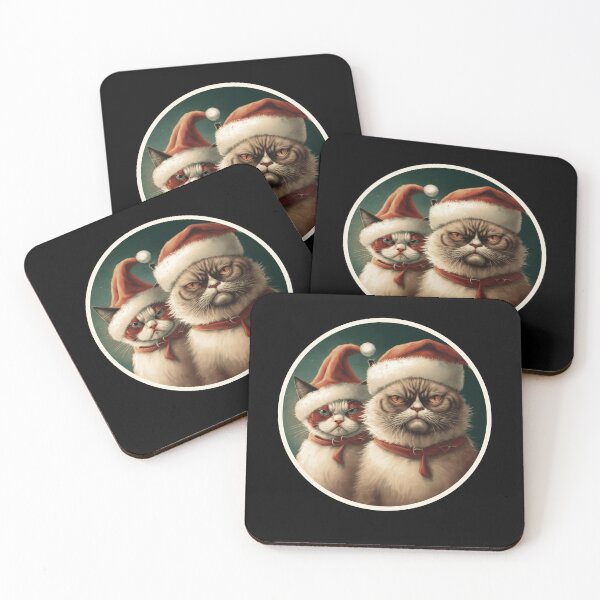 Item preview, Funny Family Christmas Angry Cats With Santa Hat designed and sold by splonkss.