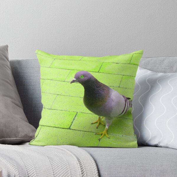 Item preview, pigeon in neon green designed and sold by AspieConjures.