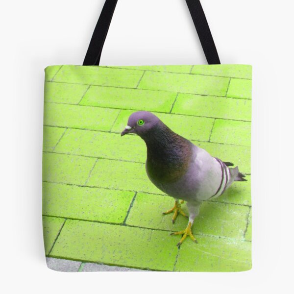 Item preview, pigeon in neon green designed and sold by AspieConjures.