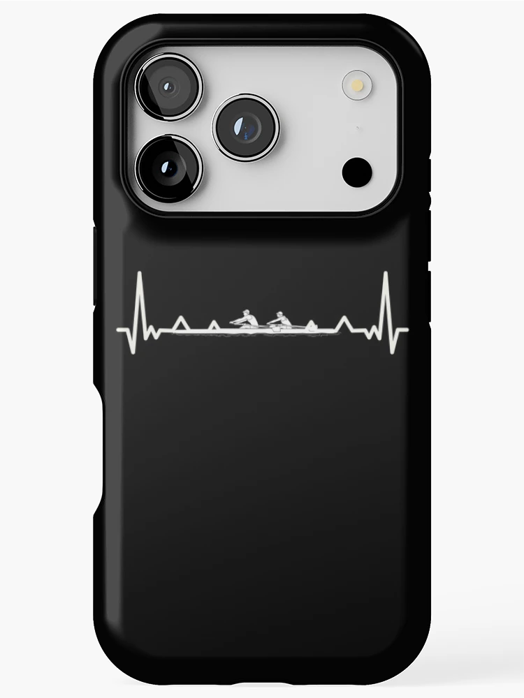 Thumbnail 1 of 4, iPhone Case, Heartbeat Rowing Rower Rowing Boat Loves Boat Racing designed and sold by Nessshirts.