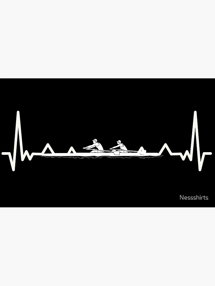 Thumbnail 4 of 4, Coffee Mug, Heartbeat Rowing Rower Rowing Boat Loves Boat Racing designed and sold by Nessshirts.
