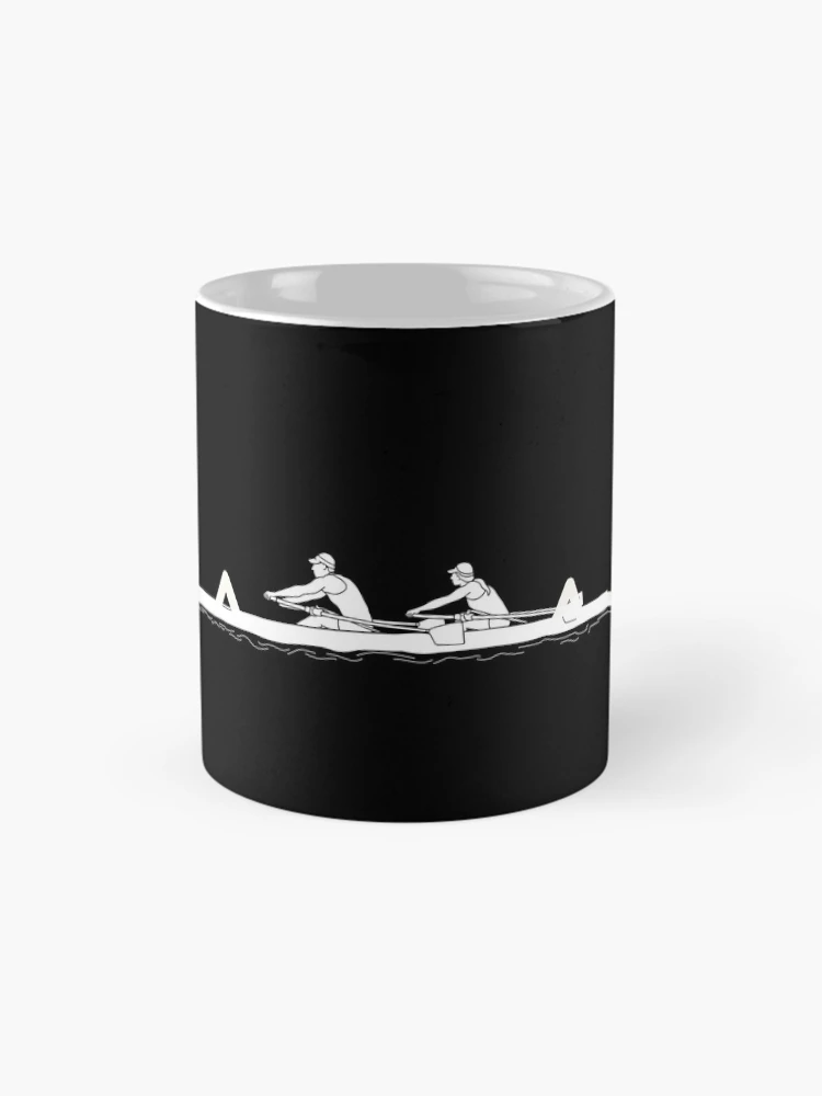 Thumbnail 4 of 6, Coffee Mug, Heartbeat Rowing Rower Rowing Boat Loves Boat Racing designed and sold by Nessshirts.