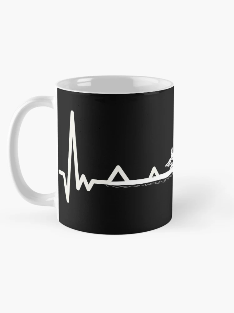 Thumbnail 5 of 6, Coffee Mug, Heartbeat Rowing Rower Rowing Boat Loves Boat Racing designed and sold by Nessshirts.