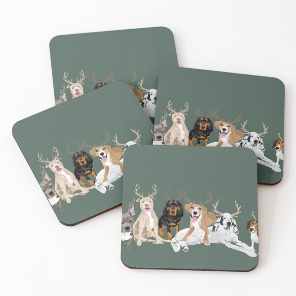 Item preview, Dogs with antlers designed and sold by ArtofACoonhound.