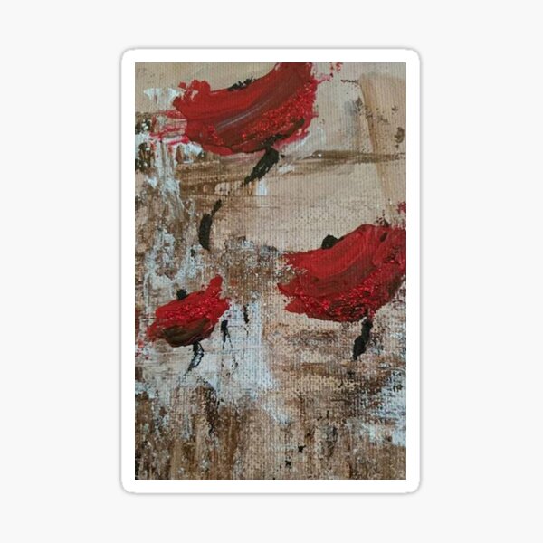 poppies impression Sticker