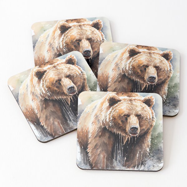 Item preview, Arctic Grizzly Bear - Watercolor Paint designed and sold by ABArtByAlexST.