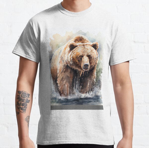 Chicago Bears T Shirt Vintage Huge Angry Bear Graphic Funny Gift Fan, Unisex