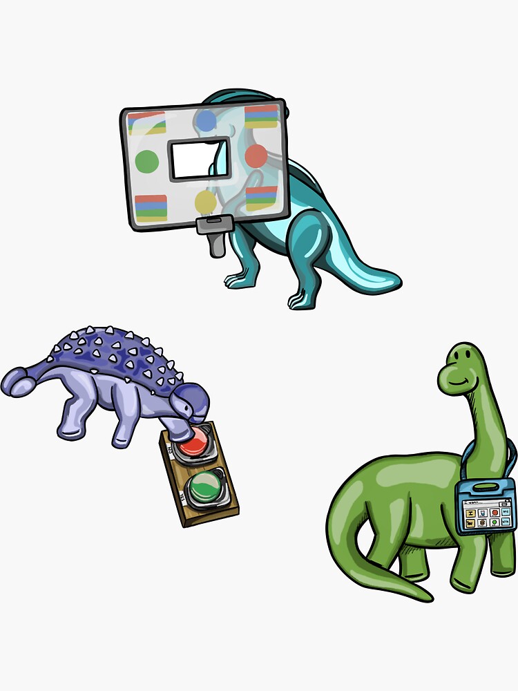 Thumbnail 3 of 3, Sticker, Inclusivedinos Communication Device/AAC Set 2 designed and sold by InclusiveDinos.