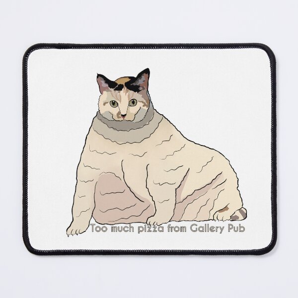 Vista previa del artículo con la obra «Gato gordo», diseñado y vendido por Alliegucci.
