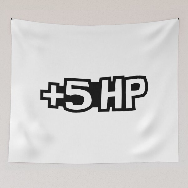 Item preview, Plus 5 Horsepower Sticker - Add horsepower to your car with a simple sticker designed and sold by ApexFibers.