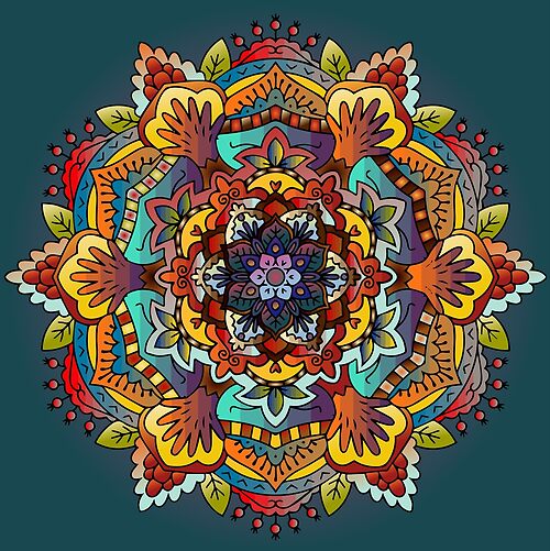 Floral Mandalas 251 (Style:12)