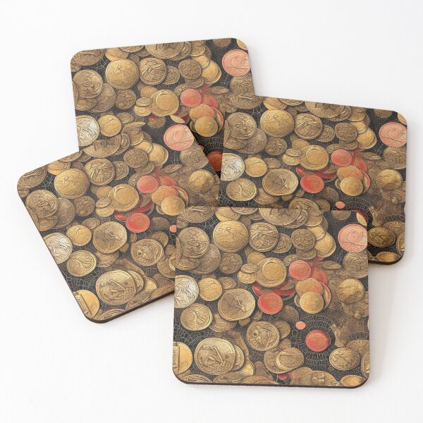 Item preview, Pattern, Coins Red Gold Silver and Bronze designed and sold by Canadamarsworks.