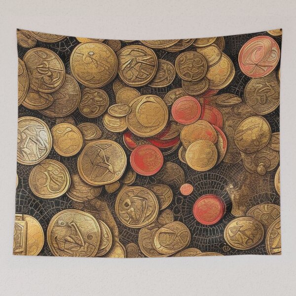 Item preview, Pattern, Coins Red Gold Silver and Bronze designed and sold by Canadamarsworks.