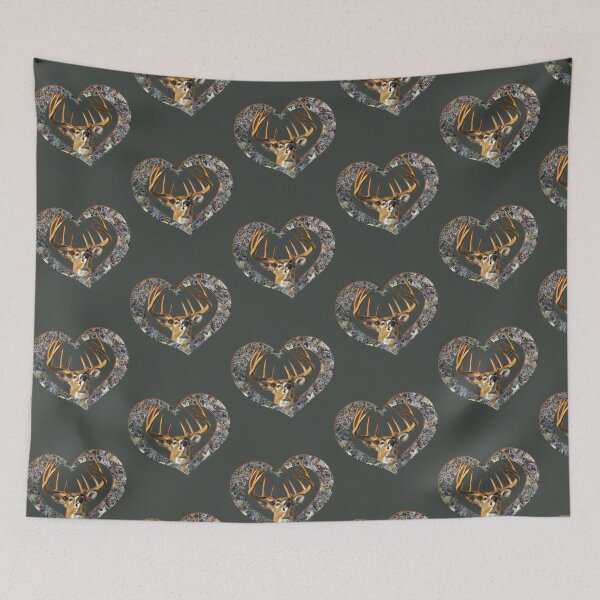 Item preview, Deer Hunting, Deer Hunter, Whitetail Buck Design, Deer Camo Heart designed and sold by LifeCrush.