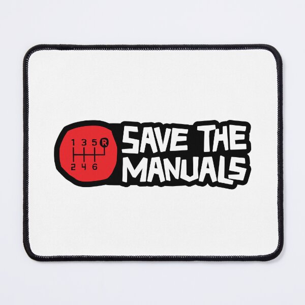 Item preview, Save the Manuals - Reverse on the top right - Red color designed and sold by ApexFibers.