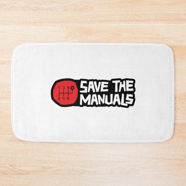 Item preview, Save the Manuals - Reverse on the top right - Red color designed and sold by ApexFibers.