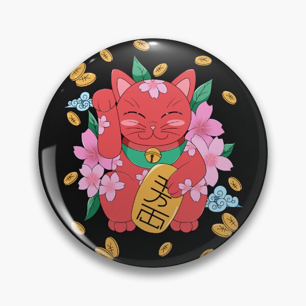Item preview, Maneki neko with cerezo flower japanese  designed and sold by Natsukittyart.