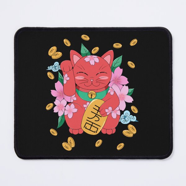 Item preview, Maneki neko with cerezo flower japanese designed and sold by Natsukittyart.