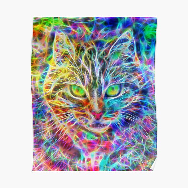 Abstract cat Poster