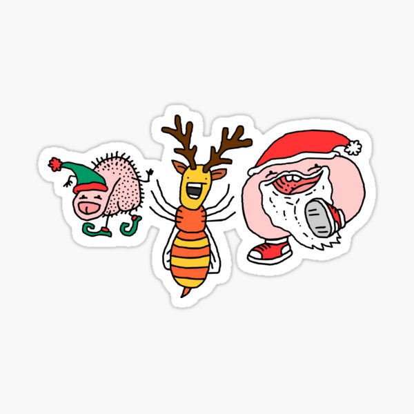 Willy Bum Bum Christmas Sticker