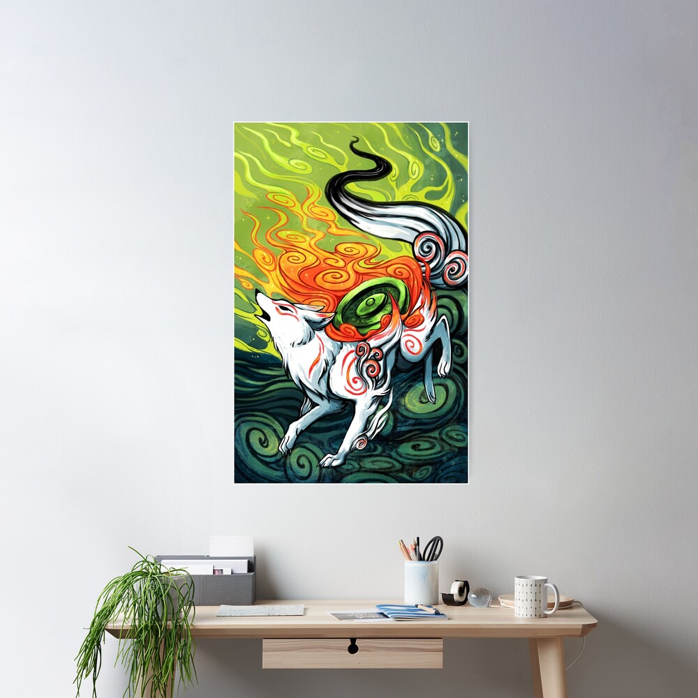 Okami' Poster, picture, metal print, paint by Ocarianya