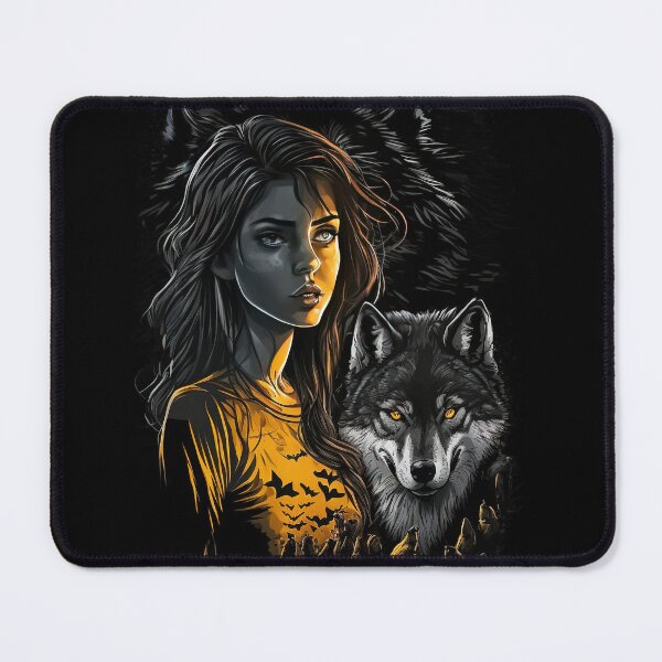 Item preview, Wolf and Girl Illustration designed and sold by amersoliman.