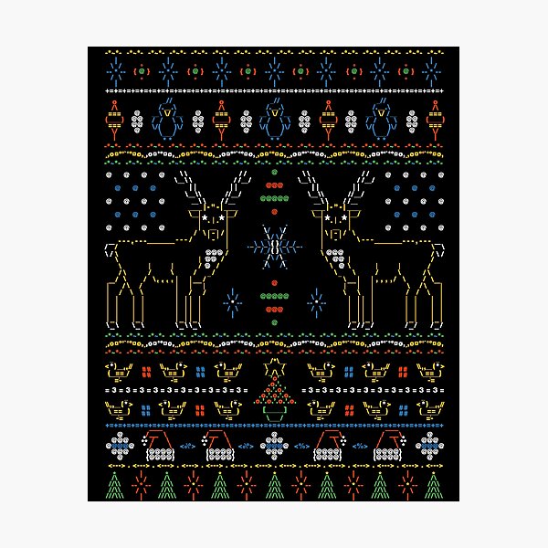 Happy Ascii Holidays Photographic Print