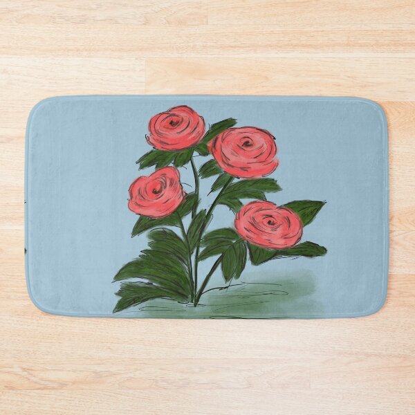Item preview, PINK ROSES ON BLUE designed and sold by Shelly  Moore.