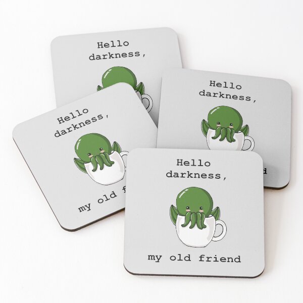 Item preview, Hello darkness, my old friend - Cute Cthulhu designed and sold by ThaisMelo.
