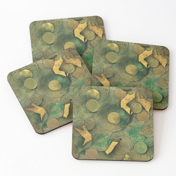 Item preview, Pattern, Coins Green Oxidation Gold Silver and Copper designed and sold by Canadamarsworks.
