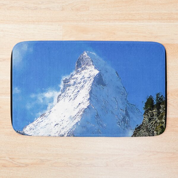 Item preview, Matterhorn Mountain Switzerland Zermatt, European Swiss Alps Mountains, Winter Matterhorn Landscape Oil Paint, Switzerland Highest Peak designed and sold by Paintcorner.